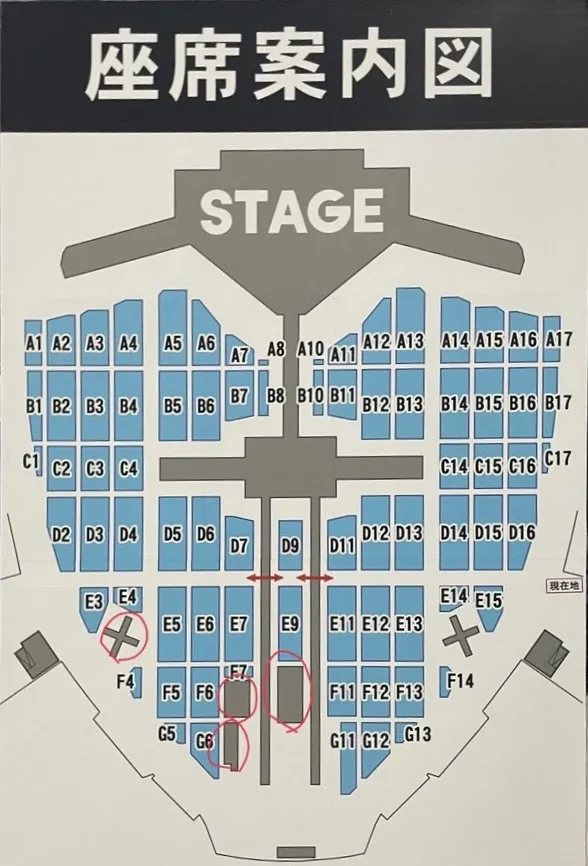 スキズ(Stray Kids) ライブ 2023『5-STAR Dome Tour 2023』京セラドーム大阪の座席表