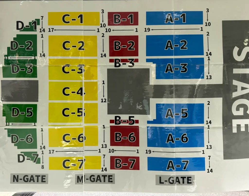 BE:FIRST ライブ 2023 “Mainstream” 広島グリーンアリーナの座席表