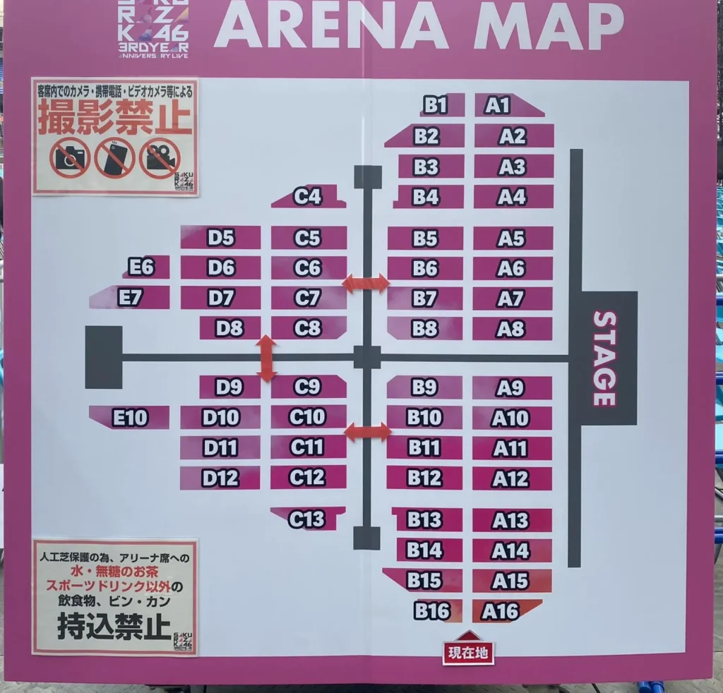 櫻坂46 アニラ 2023 ZOZOマリンスタジアムの座席表