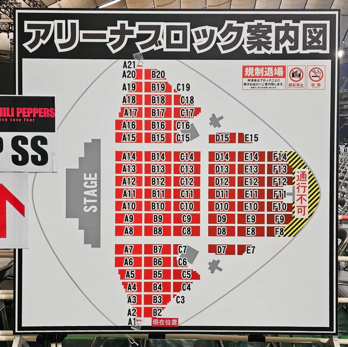 レッチリ 来日 ライブ 2024 東京ドームの座席表
